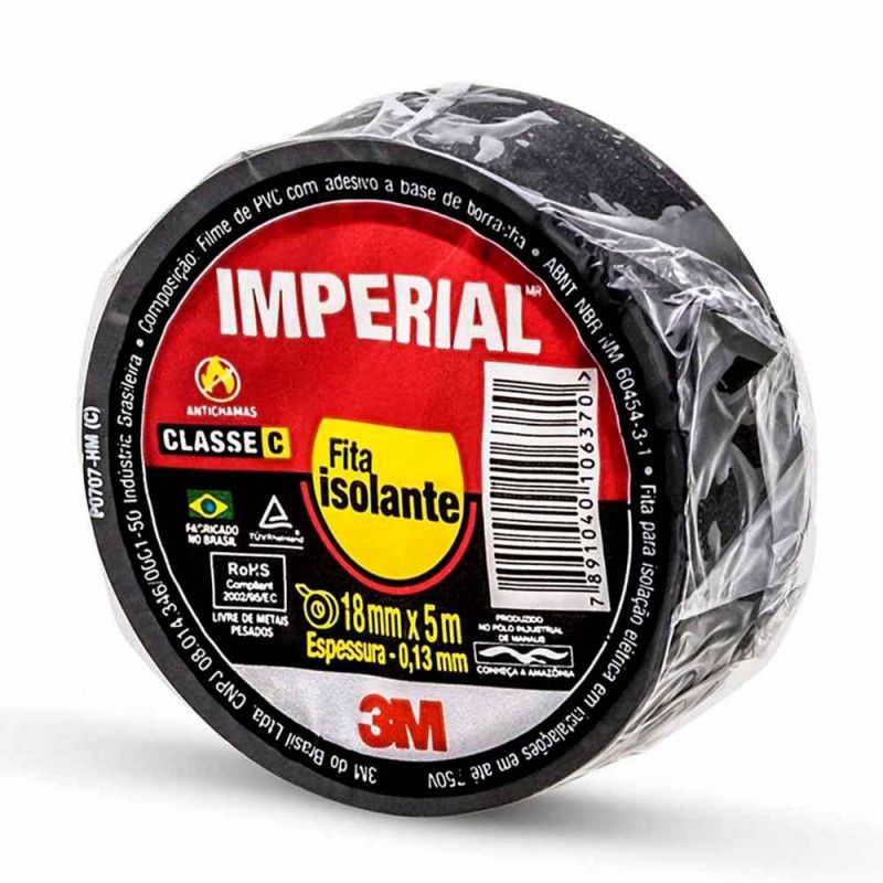 FITA ISOLANTE 3M IMPERIAL 5 METROS - PC COM 10 UN