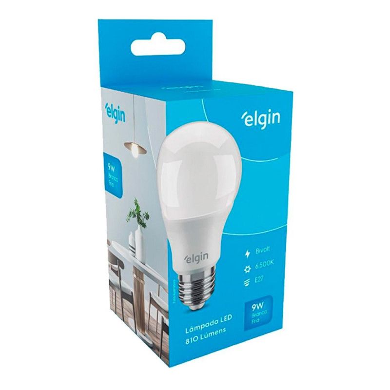 LÂMPADA LED ELGIN BIVOLT 9W - UNIDADE 