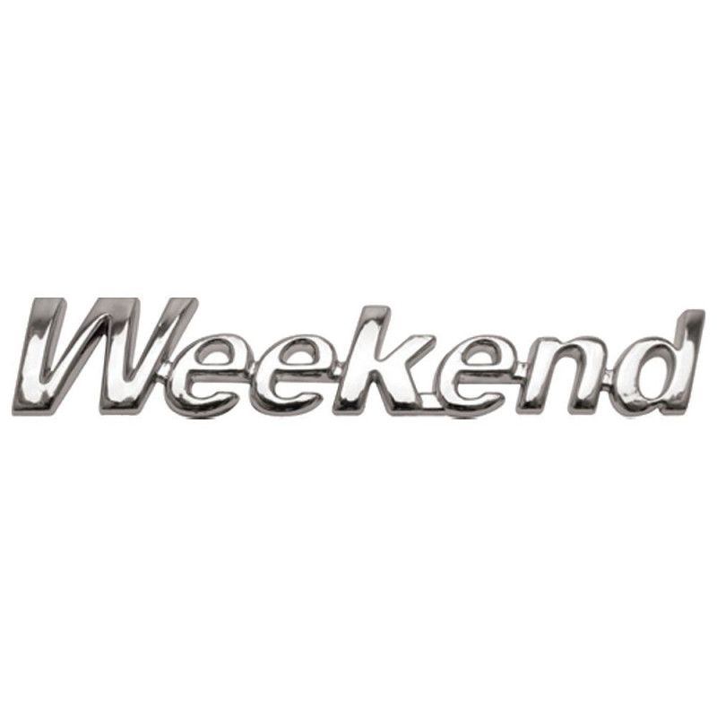 EMBLEMA WEEKEND CROMADO LINHA 2000 MARÇON 589 - UNIDADE