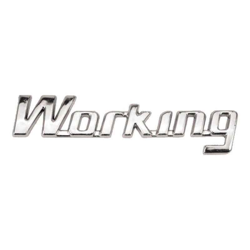 EMBLEMA WORKING CROMADO LINHA 2004 MARÇON 13014 - UNIDADE