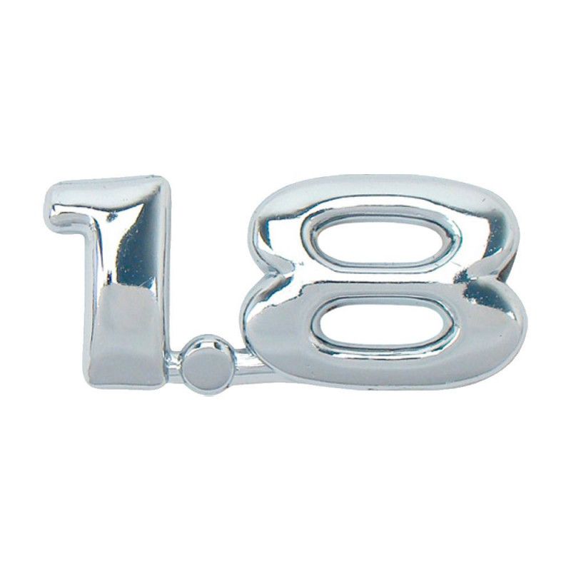 EMBLEMA 1.8 CROMADO MARÇON 8013 - UNIDADE 