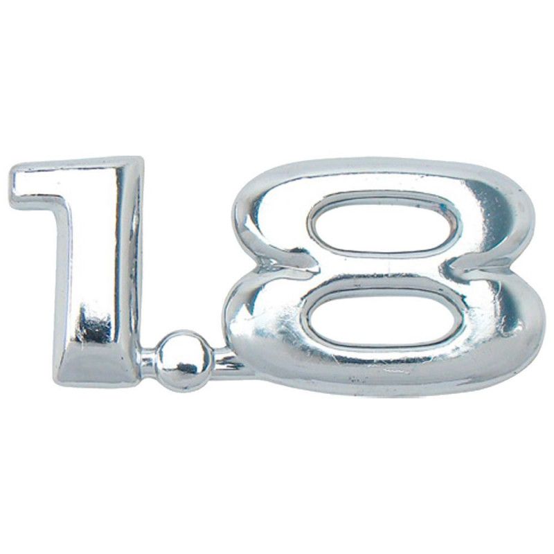 EMBLEMA 1.8 CROMADO MARÇON 8202 - UNIDADE 