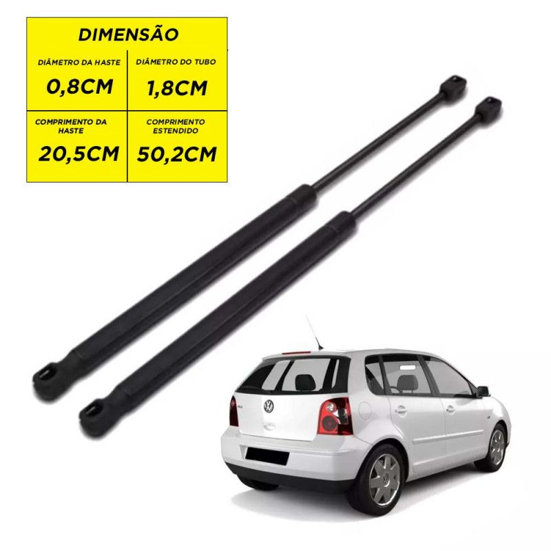 AMORTECEDOR DA TAMPA PORTA MALA POLO HATCH 03/... AUTOVEX - UNIDADE