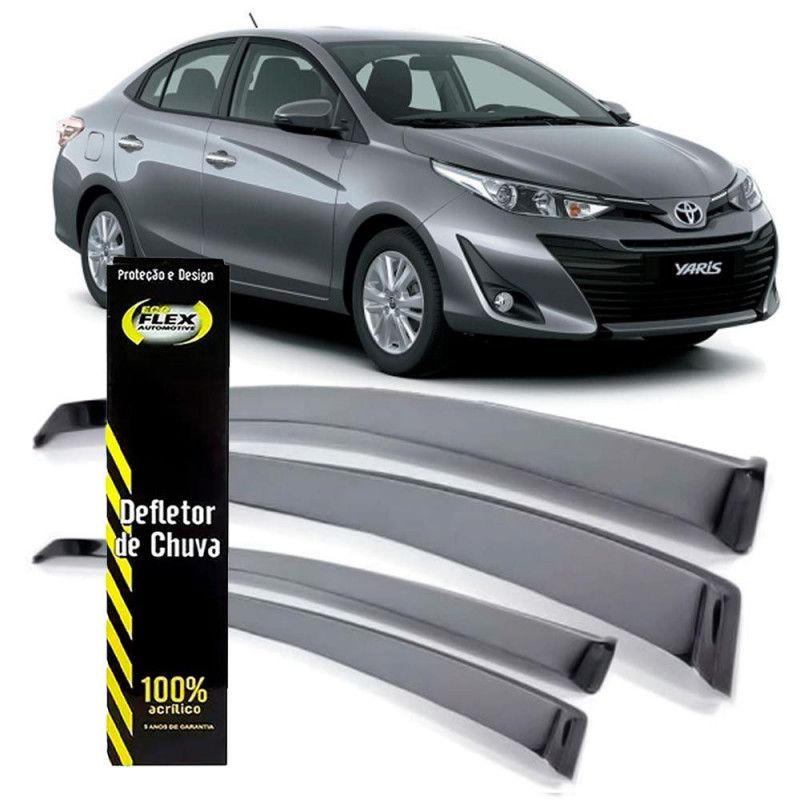 SUPER CALHA CHUVA TOYOTA YARIS ECOFLEX - SEDAN 18/25 . COM 1 UN