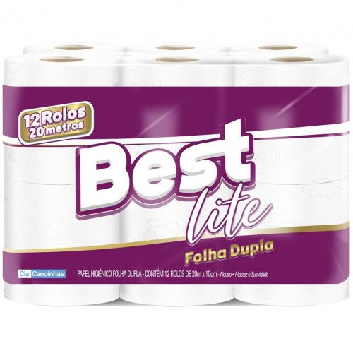 PAPEL HIGIÊNICO BEST LITE 12X20MT FOLHA DUPLA - UNIDADE