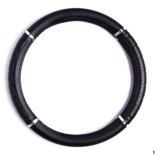 CAPA PARA VOLANTE 4 CROMO C/ RELEVO 38CM NOVAT COR PRETA - UNIDADE