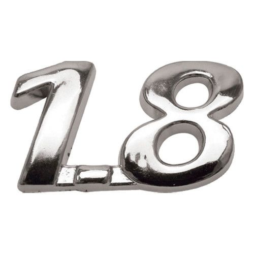 EMBLEMA 1.8 CROMADO LINHA 2003 MARÇON 598 - UNIDADE