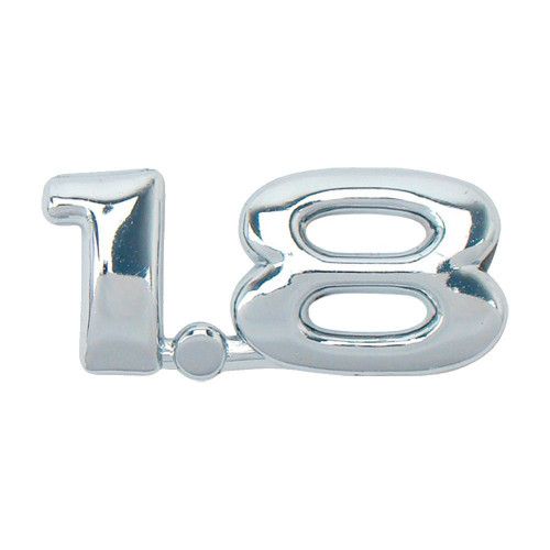 EMBLEMA 1.8 CROMADO MARÇON 8013 - UNIDADE 