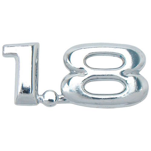 EMBLEMA 1.8 CROMADO MARÇON 8202 - UNIDADE 