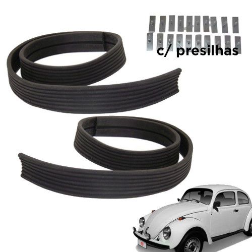 BORRACHÃO DE PARA-CHOQUE FUSCA GUARNIRUBBER 5MM C/ PRESILHA - UNIDADE