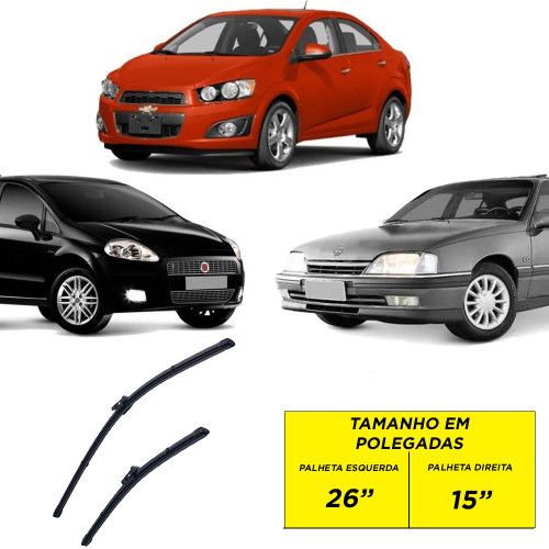 PALHETA ESPECÍFICA DE SILICONE OMEGA/ SONIC/ PUNTO AUTOVEX 26/15" - UNIDADE