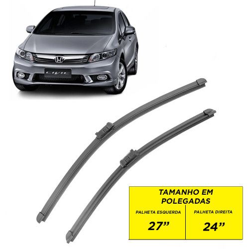 PALHETA ESPECÍFICA DE SILICONE CIVIC 07/12 AUTOVEX 27/24" - UNIDADE