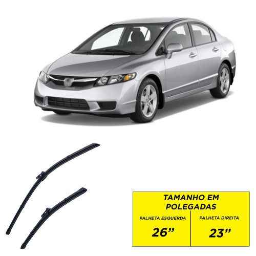 PALHETA ESPECÍFICA DE SILICONE NEW CIVIC 07/11 AUTOVEX 26/23" - UNIDADE