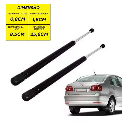 AMORTECEDOR DA TAMPA PORTA MALA POLO SEDAN .../01 AUTOVEX - UNIDADE