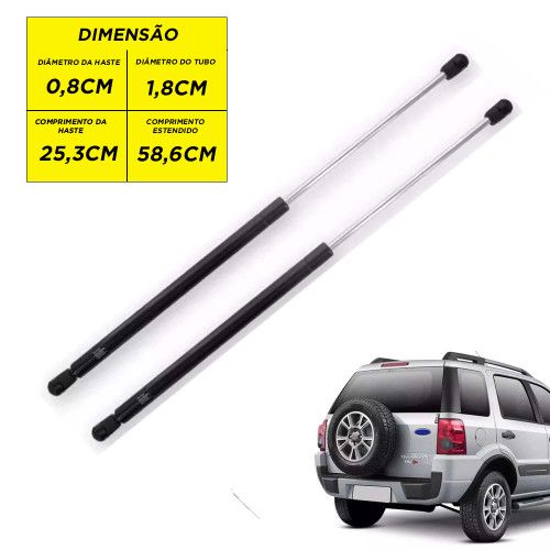 AMORTECEDOR DA TAMPA PORTA MALA ECOSPORT 03/... AUTOVEX - UNIDADE