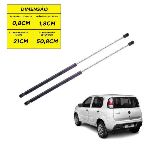 AMORTECEDOR DA TAMPA PORTA MALA UNO 10/... AUTOVEX - UNIDADE