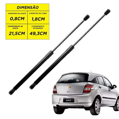 AMORTECEDOR DA TAMPA PORTA MALA AGILE 09/12 AUTOVEX - UNIDADE
