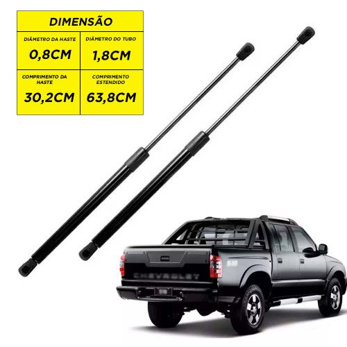 AMORTECEDOR DA TAMPA PORTA MALA S10 01/... AUTOVEX - UNIDADE