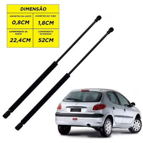 AMORTECEDOR DA TAMPA PORTA MALA PEUGEOT 206 98/... AUTOVEX - UNIDADE