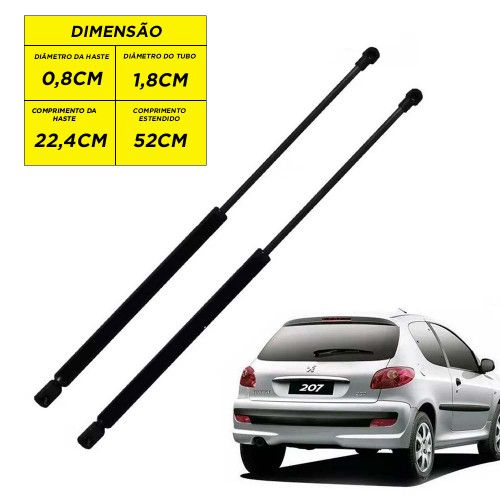 AMORTECEDOR DA TAMPA PORTA MALA PEUGEOT 207 HATCH 08/... AUTOVEX - UNIDADE