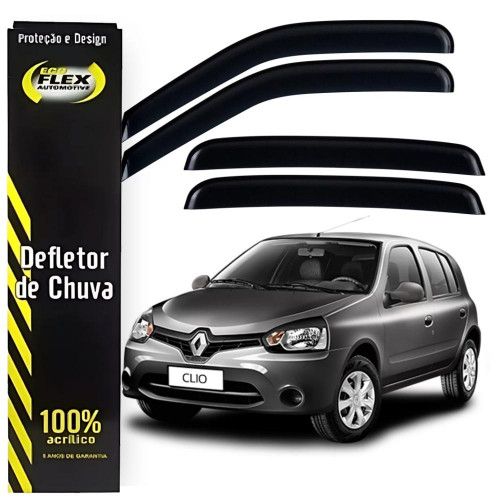 CALHA DE CHUVA RENAULT CLIO 00/16 4 PORTAS ECOFLEX - JOGO
