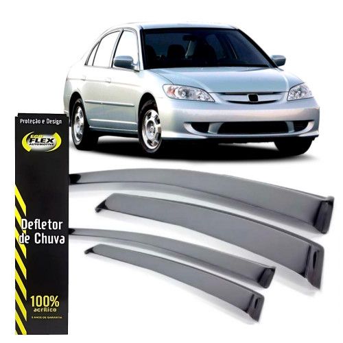 CALHA DE CHUVA HONDA CIVIC 01/06 ECOFLEX - JOGO