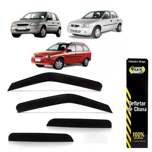 CALHA DE CHUVA CORSA CLASSIC 94/02 4 PORTAS ECOFLEX - JOGO