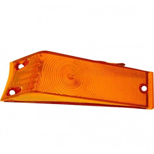 LENTE DA LANTERNA DIANTEIRA F1000/ F350 RENOV LADO DIREITO PLÁSTICO COR ÂMBAR - UNIDADE